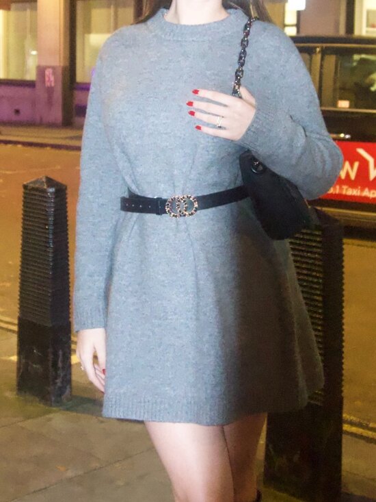 Zara Sweaters - Zara Oversized Grey Knit Sweater